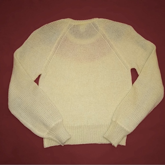 NWOT Krizia Maglia Vintage Cream and Red Flamingo Crew Neck Sweater 1 of a kind! - Picture 4 of 5